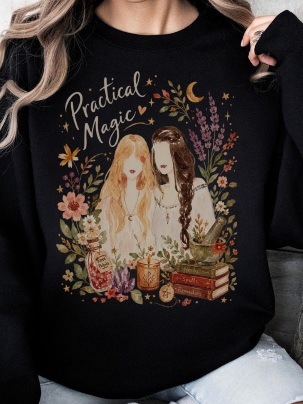 Practical Magic Owens Sisters Pratical Magic Halloween vibe Sweatshirt